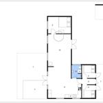 Wohnung mit Küche, Bad, zwei Schlafzimmern und Wohnbereich. Außenbereich vorhanden.
