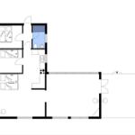 Wohnung mit drei Schlafzimmern, Küche und Bad.