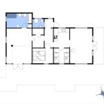 Wohnung mit drei Schlafzimmern, Küche und Bad