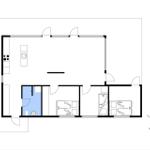 Wohnung mit Küche, Bad und zwei Schlafzimmern