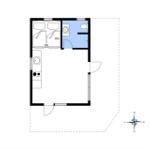 Zweibettzimmer mit Küchenzeile und Bad