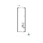 Erdgeschoss mit Küche, Bad und Treppe zur ersten Etage.