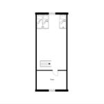 Zwei Schlafzimmer mit Betten und eine private Terrasse.