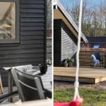 Terrasse mit Grill und Sitzgelegenheiten. Hinterhof mit Tisch, Stühlen und Pflanzen.