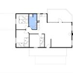 Wohnung mit Küche, Schlafzimmer und Bad