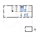 Funktionaler Grundriss mit Schlafzimmern, Küche und Bad.