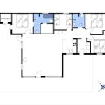 Funktionaler Grundriss mit Schlafzimmern, Küche und Bad.