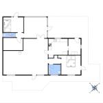 Wohnung mit zwei Schlafzimmern, Küche und Bad