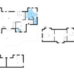 Gesamtplan zeigt Wohn- und Schlafzimmer, Küche und Bad mit Raumbezeichnungen.