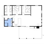 Apartment with four bedrooms and kitchen