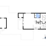 Wohnung mit zwei Schlafzimmern, Küche und Bad. Lage mit Kompass.