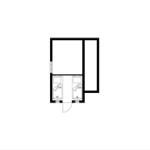 Two bedrooms each with 200 cm bed and 90 cm depth.