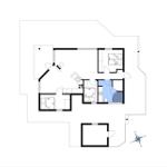 Functional floor plan with kitchen, bedrooms, and bathroom.