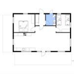 Wohnung mit Küche, Bad und drei Schlafzimmern