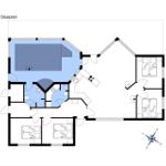 Floor plan shows living and bedrooms with kitchen and bathroom.