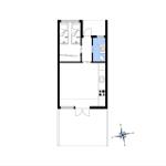 Two bedrooms, kitchen, and bathroom with shower and toilet.