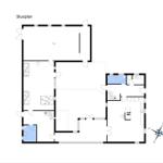 Floor plan shows living area with kitchen, bathroom, and bedrooms