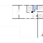 Wohnung mit drei Schlafzimmern, Küche und Bad. Richtung Nordosten.