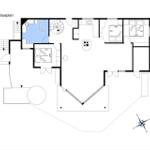 Floor plan shows bedrooms, kitchen, and bathroom with dimensions.