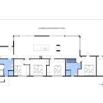 Apartment with sauna, kitchen, and covered terrace. Four bedrooms and bathrooms.