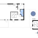 Wohnung mit Schlafzimmer, Küche und Bad. Anhang mit Schlafzimmer.