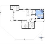 This floor plan shows the layout and areas of the house.