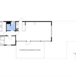 Two bedrooms, kitchen, bathroom, and covered terrace.