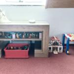 Spielzeugecke im Wohnzimmer