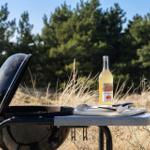 Grill mit Flasche und Grillzubehör im Freien