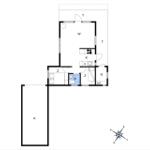 Apartment with kitchen, bedroom, and bathroom. Large living area with window.