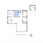 Apartment with bedroom, kitchen, bathroom, and covered terrace