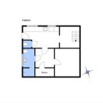 Keller mit Sauna und Bad. Treppenhaus zur nächsten Etage.