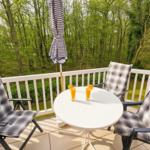 Balkon 1 mit Blick zum Kurwald...