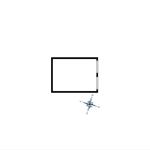 Room layout with compass for orientation