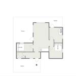 Zweizimmerwohnung mit Küche, Bad und drei Terrassen.