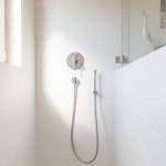 Shower with showerhead and window