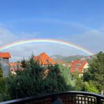 Regenbogen über dem Schloss Wernigerode.