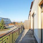 Balkon zur Westseite. Dieser ist vom Wohn- und Schlafzimmer aus begehbar