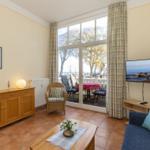 Wohnzimmer und Bakon mit Meeresblick