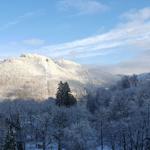 Die Aussicht vom Balkon im Winter