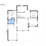Floor plan shows layout with bedrooms, kitchen, and bathroom.