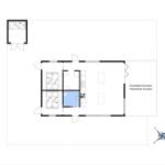 Apartment with two bedrooms, kitchen, and covered terrace. Bathroom and living area are furnished.