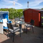Terrasse samt Strandkorb (saisonbedingt)