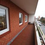 Balkon mit Blick auf Strandübergang