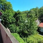 Blick vom Balkon aufs Oker-Flüsschen