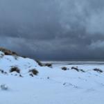 Nordseestrand im Schnee