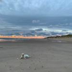 Strand in der Abenddämmerung