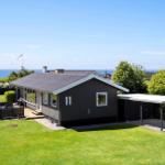 Modern house with terrace and garden, sea view.
