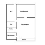 Grundriss unserer Wohnung