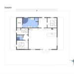 Floor plan shows sauna, bedrooms, and kitchen with room dimensions.
